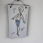 Aalten Couzijn wandtegel meisje, dame, Antiek en Kunst, Antiek | Keramiek en Aardewerk, Ophalen of Verzenden