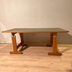 Jaren 70 grenen bureau Laukaan Puu Fins design, Ophalen, Gebruikt, Olle Pira Kurt Häfeli, In hoogte verstelbaar