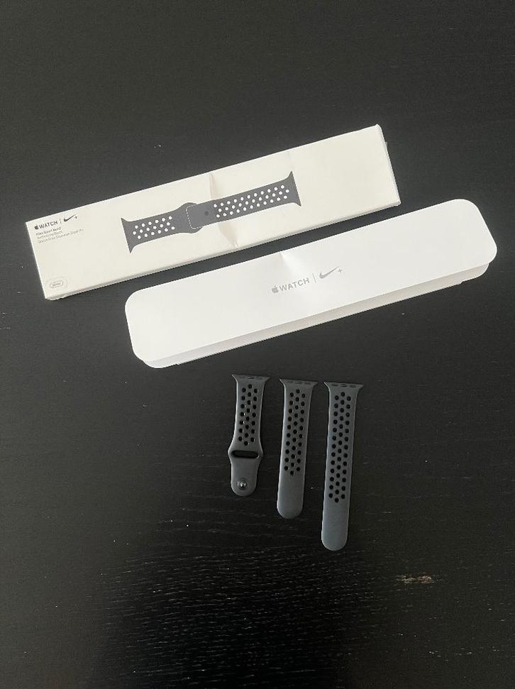 ZGAN zwart origineel Apple Watch Nike Sport Band 38-42mm AW, Telecommunicatie, Wearable-accessoires, Zo goed als nieuw, Bandje
