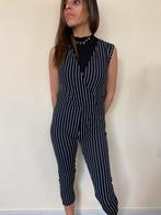 Vintage jumpsuit- zwart / wit - gestreept -strepen - 32/XXS, Kleding | Dames, Jumpsuits, Zwart, Ophalen of Verzenden, Vintage