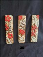 Set of 3 wall plaques, by JS Ceramics, New Zealand Flora 18, Ophalen of Verzenden
