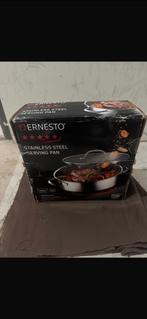 Ernesto RVS Serveerpan - Nieuw in doos!, Ophalen of Verzenden, Nieuw, 4 t/m 7 personen