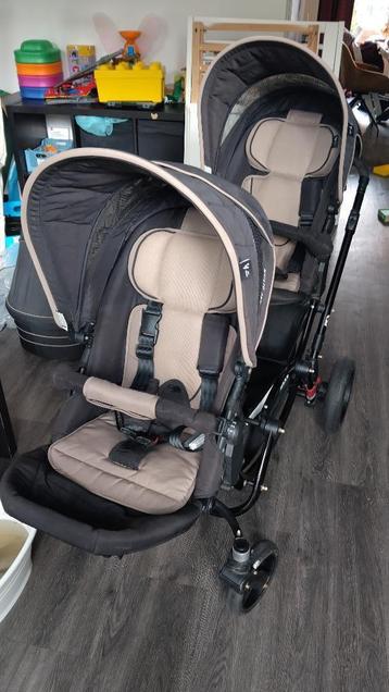 Dubbele kinderwagen van ZOOM ABC Design met reiswieg beschikbaar voor biedingen