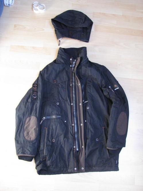z.g.a.n. mooie warme heren winter jas, Kleding | Heren, Jassen | Winter, Zo goed als nieuw, Zwart, Ophalen of Verzenden