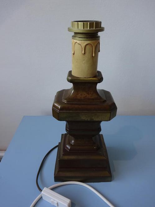 Brons lampvoet met snoer bronzen voet lamp 33 cm 3,5 kg, Antiek en Kunst, Antiek | Lampen, Ophalen of Verzenden