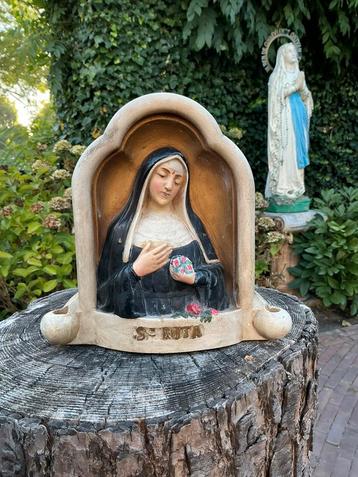 Antiek standbeeld ❤️ St Rita altaar beeld beschikbaar voor biedingen