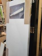 Opdek deur met bovenlicht massief in ral9010 afgelakt, Ophalen, 80 tot 100 cm, ., Binnendeur