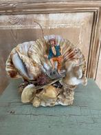 Vintage Franse decoratie schelpen en visser Frankrijk kitsch, Antiek en Kunst, Curiosa en Brocante, Ophalen