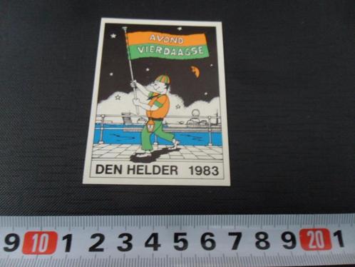sticker 1983 strip scouting avond vierdaagse den helder *, Verzamelen, Stickers, Zo goed als nieuw, Bedrijf of Vereniging, Ophalen