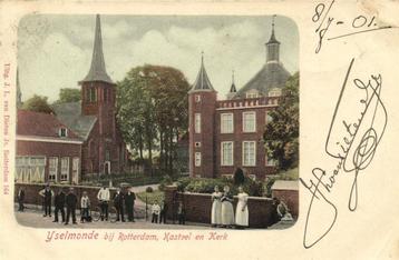 IJselmonde bij Rotterdam, Kasteel en Kerk - 1901 gelopen beschikbaar voor biedingen