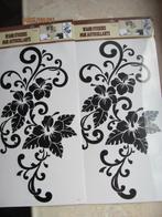 NIEUW 2x grote muur STICKER decoratie zwart INTERIEURsticker, Ophalen of Verzenden
