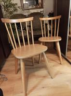 Twee houten stoeltjes, Huis en Inrichting, Stoelen, Gebruikt, Twee, Bruin, Ophalen of Verzenden