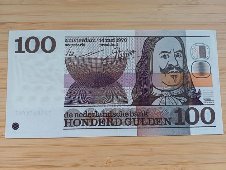 100 Gulden Biljet 1970 - De Ruyter, Postzegels en Munten, Bankbiljetten | Nederland, Los biljet, 100 gulden, Ophalen of Verzenden