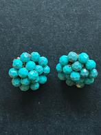 Vintage '60s Oorbellen - Goede Staat, Overige materialen, Gebruikt, Blauw, Ophalen of Verzenden
