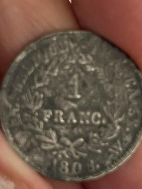 1 zilveren Franc au revers W  uit 1808, Postzegels en Munten, Munten | Amerika, Noord-Amerika, Zilver, Ophalen