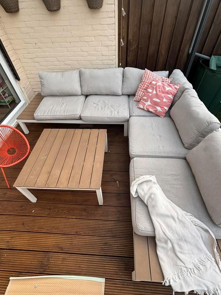 Loungeset tuinset tuinbank tuintafel hoekbank bois le duc, Tuin en Terras, Tuinsets en Loungesets, Gebruikt, Loungeset, Ophalen