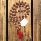 Rudraksha/bergkristal mala handgemaakt in tempel India, Sieraden, Tassen en Uiterlijk, Kettingen, Met kristal, Overige materialen