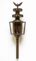 Antieke geelkoperen koetslamp – ca. 1920, Ophalen of Verzenden