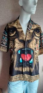 Vintage 90's Tijger Blouse heren L Topstaat, Verzenden, Zo goed als nieuw, Blauw, Halswijdte 41/42 (L)