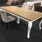 EETTAFEL Queen Ann Teak blad white-wash160 cm Laagste prijs, Verzenden, EETTAFEL Queen Ann Teak blad white-wash160 cm Laagste prijs