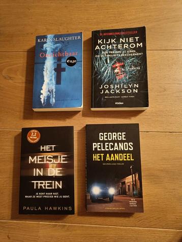 4 Spannende Thrillers - Karin Slaughter, Paula Hawkins... beschikbaar voor biedingen