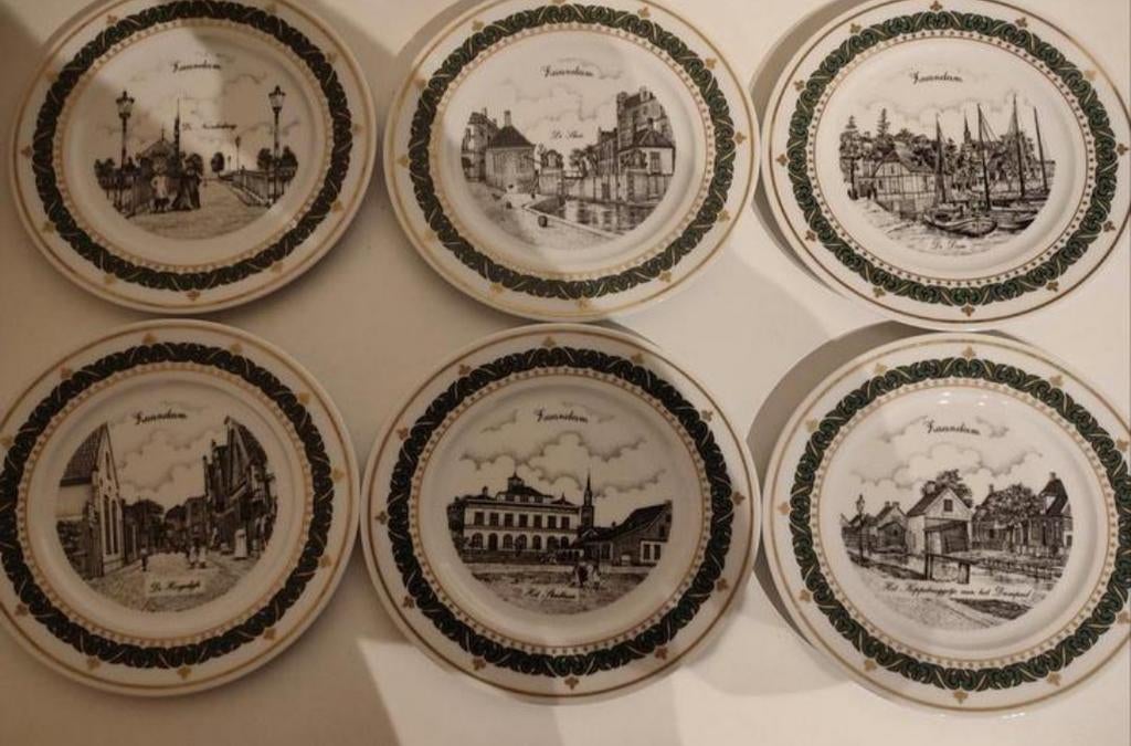 Decor Art exclusieve borden porselein Zaandam met goud, Ophalen of Verzenden, Nieuw, Bord