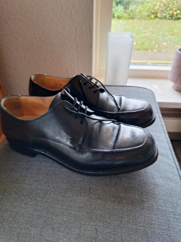 Van Lier Zwarte Leren Herenschoenen Maat 46 beschikbaar voor biedingen