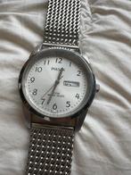 Pulsar Dag +Datum 4 banden mesh +staalschakel+doos, Seiko, Staal, Polshorloge, Ophalen of Verzenden