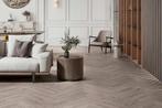 Visgraat Laminaat Raby Oak Grijs 8mm dik €14,95m2 incl.btw, 75 m² of meer, Nieuw, Ophalen of Verzenden, Grijs