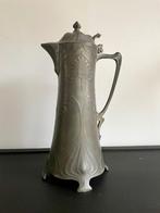 Art nouveau tinnen karaf Juventa prima metall, Antiek en Kunst, Antiek | Tin, Ophalen of Verzenden