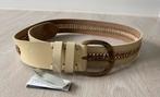 Mexx leren / suède  riem beige lengte 99 cm NIEUW, Mexx, Overige kleuren, 3 tot 5 cm, Echt leder