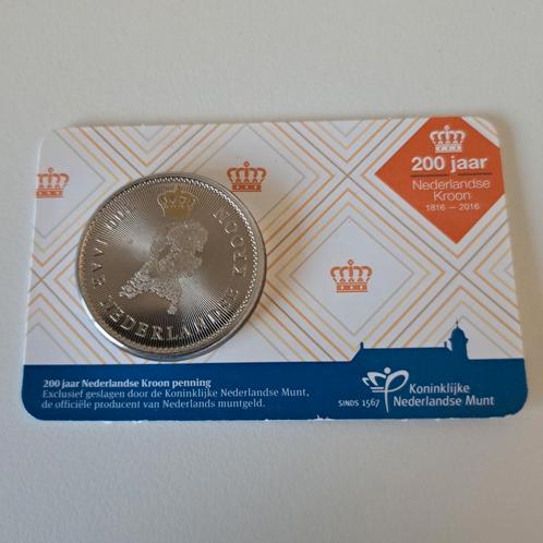 200 Jaar Nederlandse Kroon Penning in coincard, Postzegels en Munten, Munten | Nederland, Losse munt, Overige waardes, Koningin Beatrix