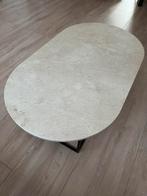 Marmeren ovale salontafel beige (aime té), 50 tot 100 cm, Overige materialen, 100 tot 150 cm, Gebruikt