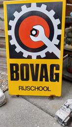 Vintage BOVAG Rijschool Emaille Reclamebord, Ophalen of Verzenden