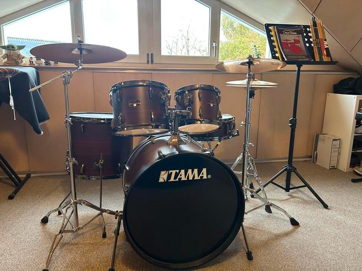 Tama Imperialstar Burgundy Walnut wrap, Muziek en Instrumenten, Drumstellen en Slagwerk, Zo goed als nieuw, Tama, Ophalen