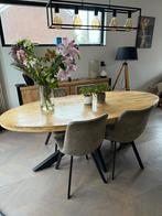 Mangohout, Huis en Inrichting, Tafels | Salontafels, Ophalen, Zo goed als nieuw, Ovaal, Overige houtsoorten