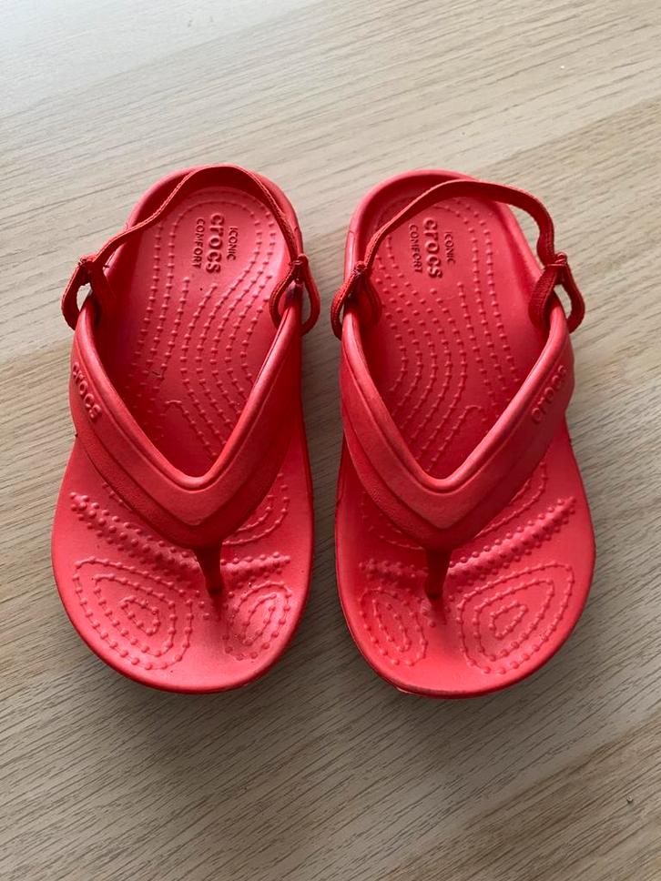 Crocs teenslippers maat C9 (25/26), Kinderen en Baby's, Babykleding | Schoentjes en Sokjes, Zo goed als nieuw, Ophalen of Verzenden