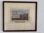 Prent koninklijk paleis op de Dam Amsterdam in lijst, Ophalen of Verzenden, Zo goed als nieuw, Gebouw, Voor 1940