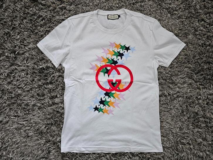Guci Heren T-Shirt maat L, Kleding | Heren, T-shirts, Zo goed als nieuw, Maat 52/54 (L), Wit, Verzenden