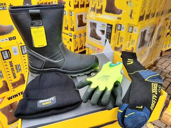 Laarzen winterbox met handschoenen en sokken , muts, Kleding | Heren, Schoenen, Nieuw, Werkschoenen, Zwart, Ophalen of Verzenden