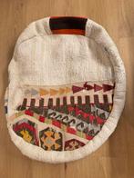 Marrokkaanse wollen poef met kleurrijk patroon, Huis en Inrichting, Banken | Voetenbanken en Poefen, Boho, Ophalen of Verzenden