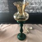 Mooie lamp met glazen lampenkap, lijkt op een bloem., Gebruikt, Minder dan 50 cm, Glas, Antiek