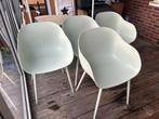 Set van 4 Design Eetkamerstoelen, Huis en Inrichting, Kunststof, Wit, Ophalen of Verzenden, Zo goed als nieuw
