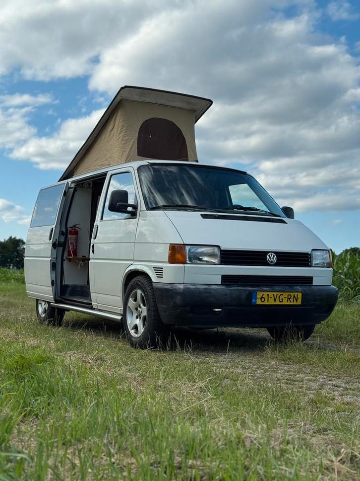 VW tdi Camper + airco, Caravans en Kamperen, Campers, Particulier, tot en met 2, Buscamper of Camperbus, Volkswagen, Diesel, Hefdak