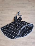 Retro Polkadot Jurk, Zwart, Ophalen of Verzenden, Knielengte, Onbekend