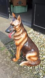 Handmade Italy midcentury porseleinen beeld herdershond., Antiek en Kunst, Ophalen