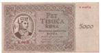Kroatië, 5000 Kuna, 1943, XF, Los biljet, Ophalen of Verzenden, Overige landen