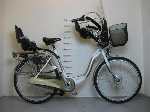 Sparta moederfiets met zitjes voor en achter 26 inch, Fietsen en Brommers, Fietsen | Dames | Moederfietsen, Gebruikt, Sparta, 53 tot 56 cm