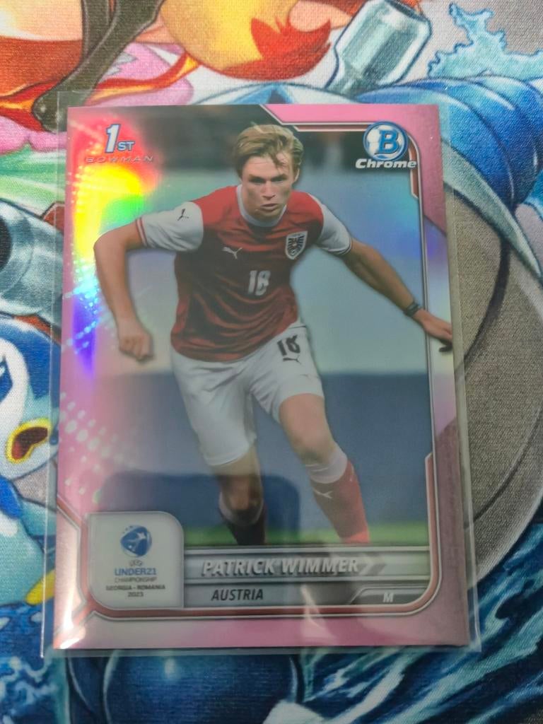 Patrick Wimmer 056/150 Bowman Chrome Topps UEFA U21 2023, Hobby en Vrije tijd, Verzamelkaartspellen | Overige, Zo goed als nieuw