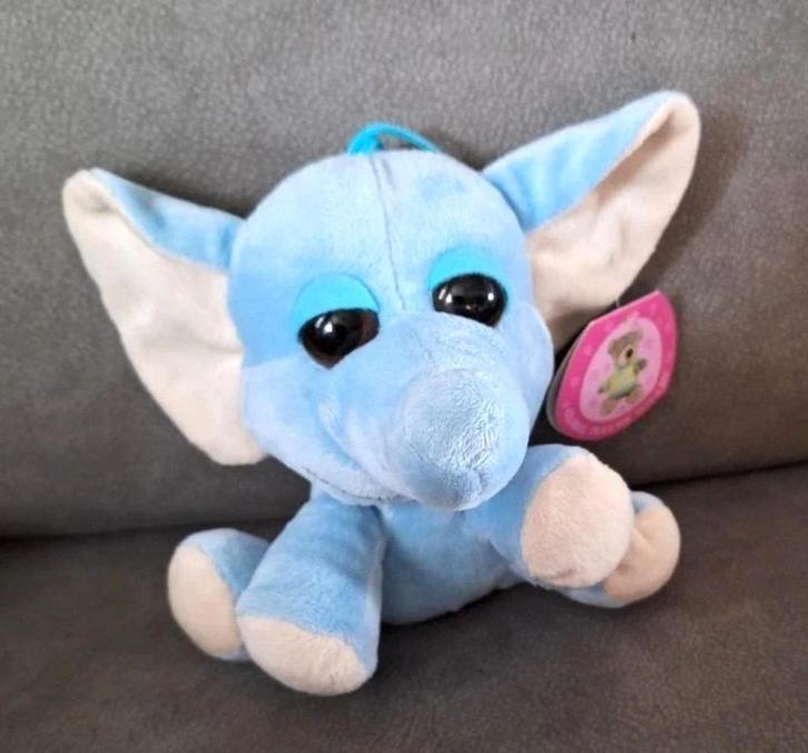 Nieuwe blauwe olifant knuffel van Global Pluche Toys, Kinderen en Baby's, Speelgoed | Knuffels en Pluche, Nieuw, Olifant, Ophalen of Verzenden